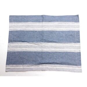One Threshold Full/Queen Chambray blue and white pillow sham